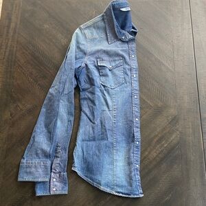Liu Jo Blue Denim Button Down Shirt